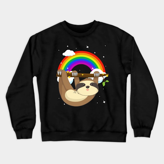 Funny Climbing Sloth LGBT Community Pride T-Shirt Crewneck Sweatshirt by zaymen.bouragba